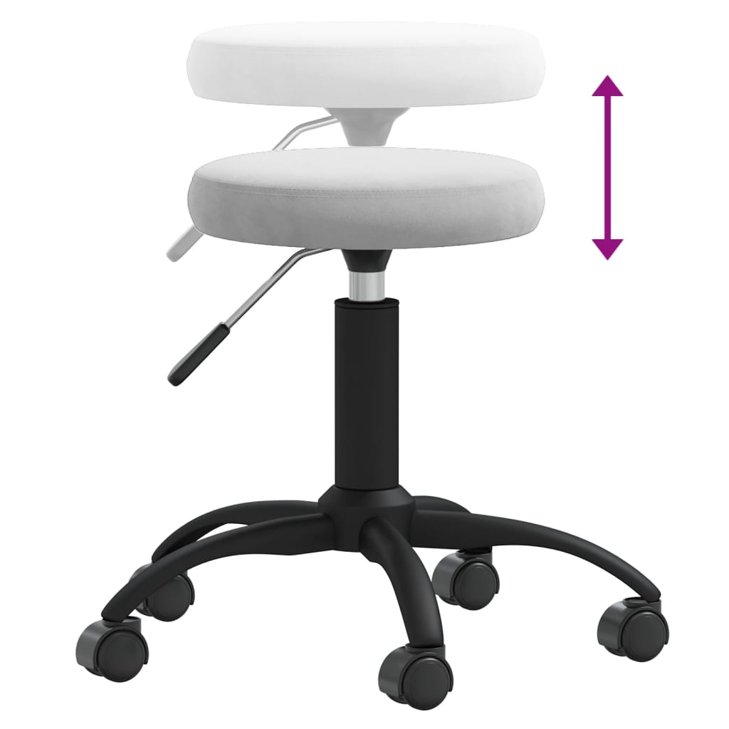 Tabouret de massage Velours Gris Clair