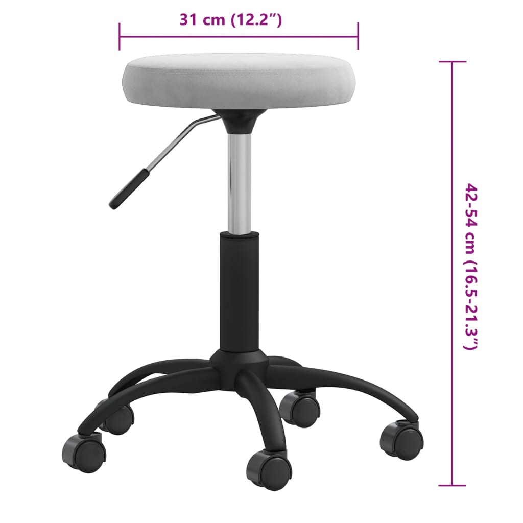 Tabouret de massage Velours Gris Clair