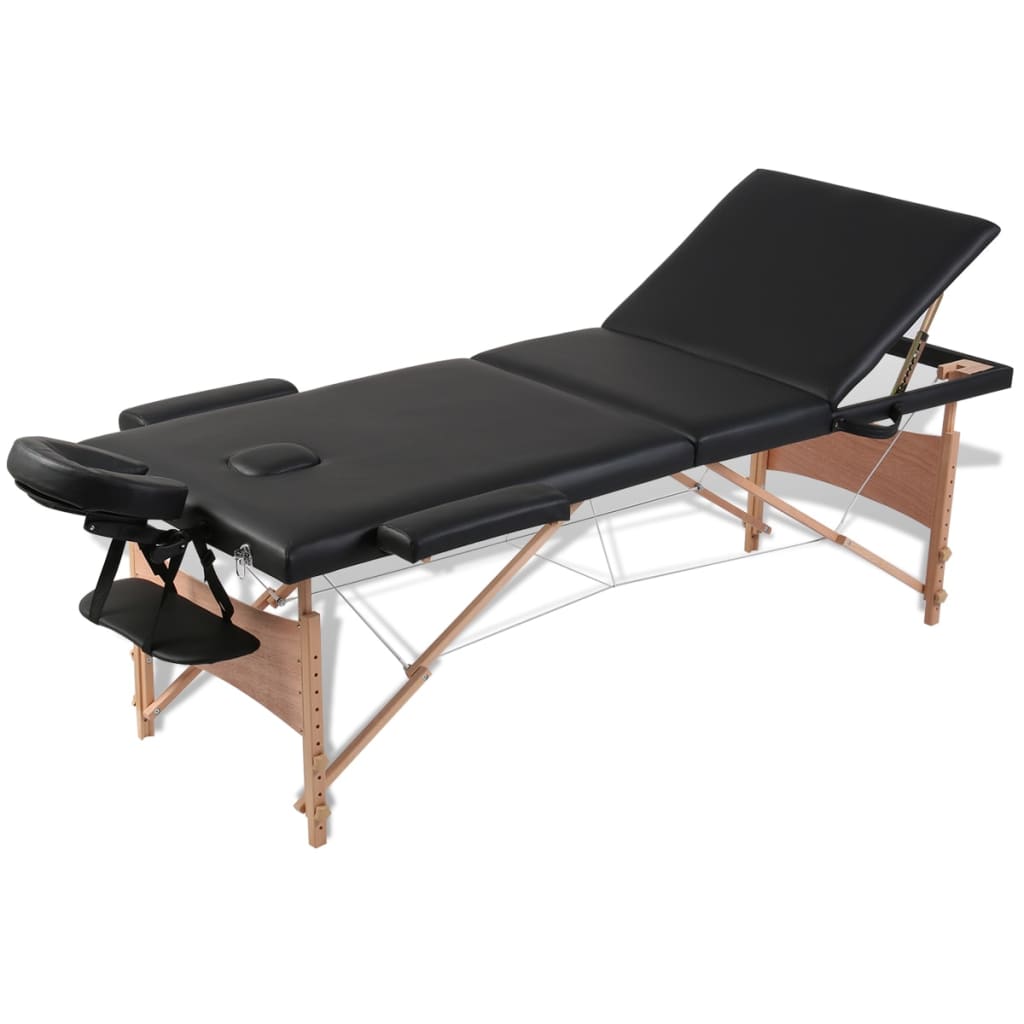 Table de massage pliante Confort Bois Noir