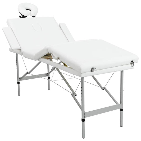 Table de massage pliante Prestige Aluminium Blanc Crème