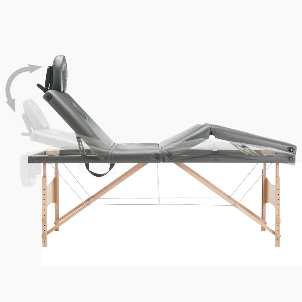 Table de massage pliante Prestige Bois Anthracite