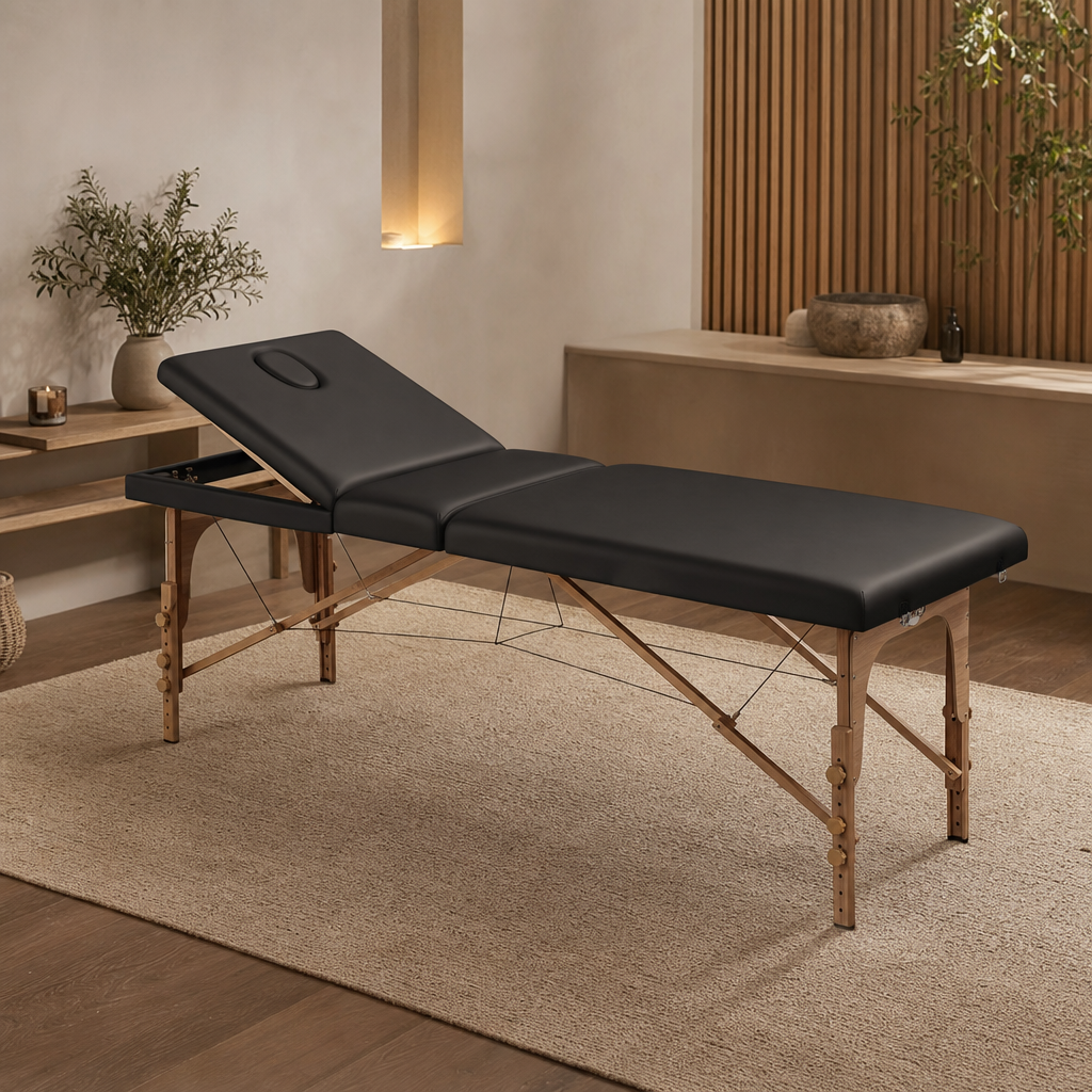 Table de massage pliante Essentiel Bois Noir