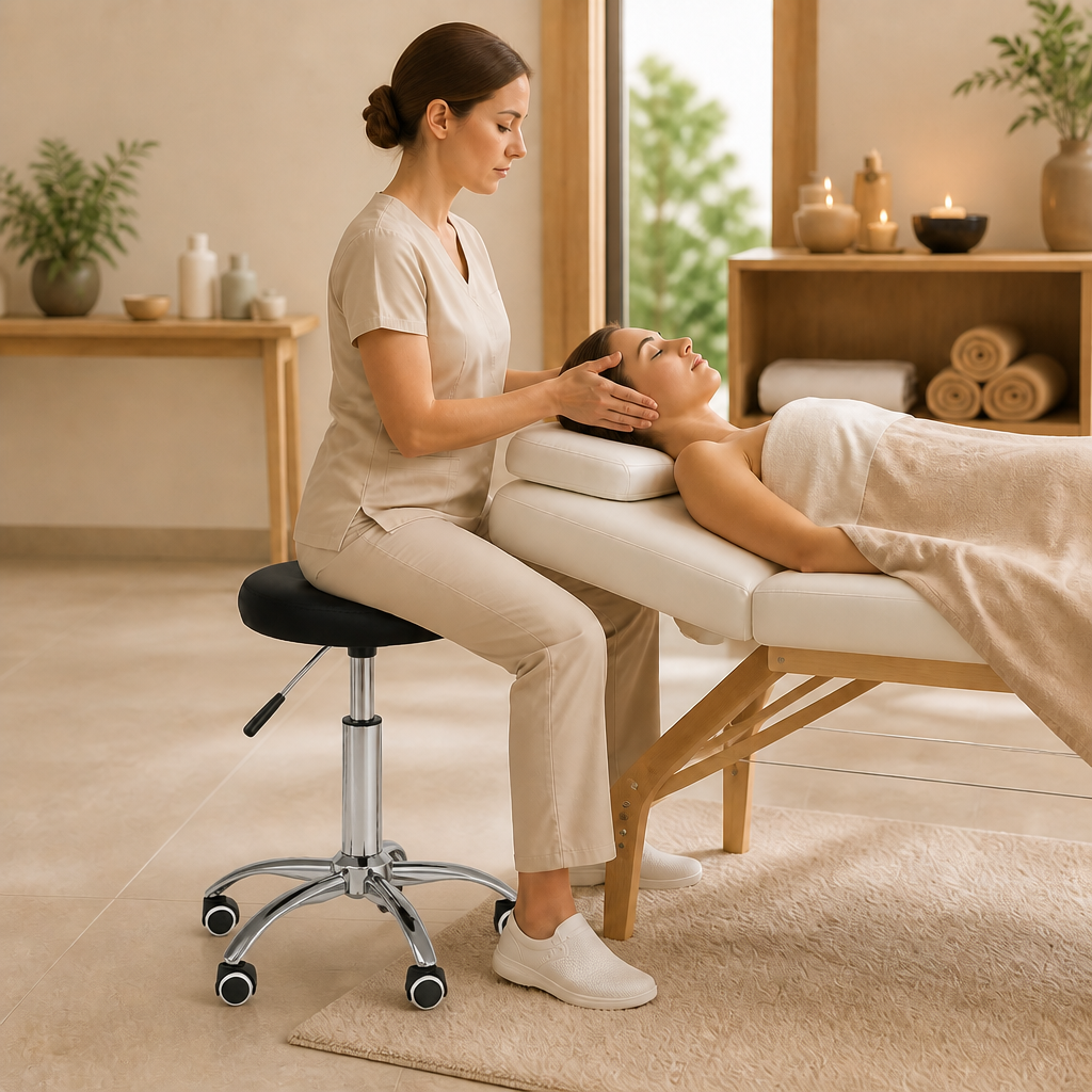 Tabouret de massage Similicuir Noir
