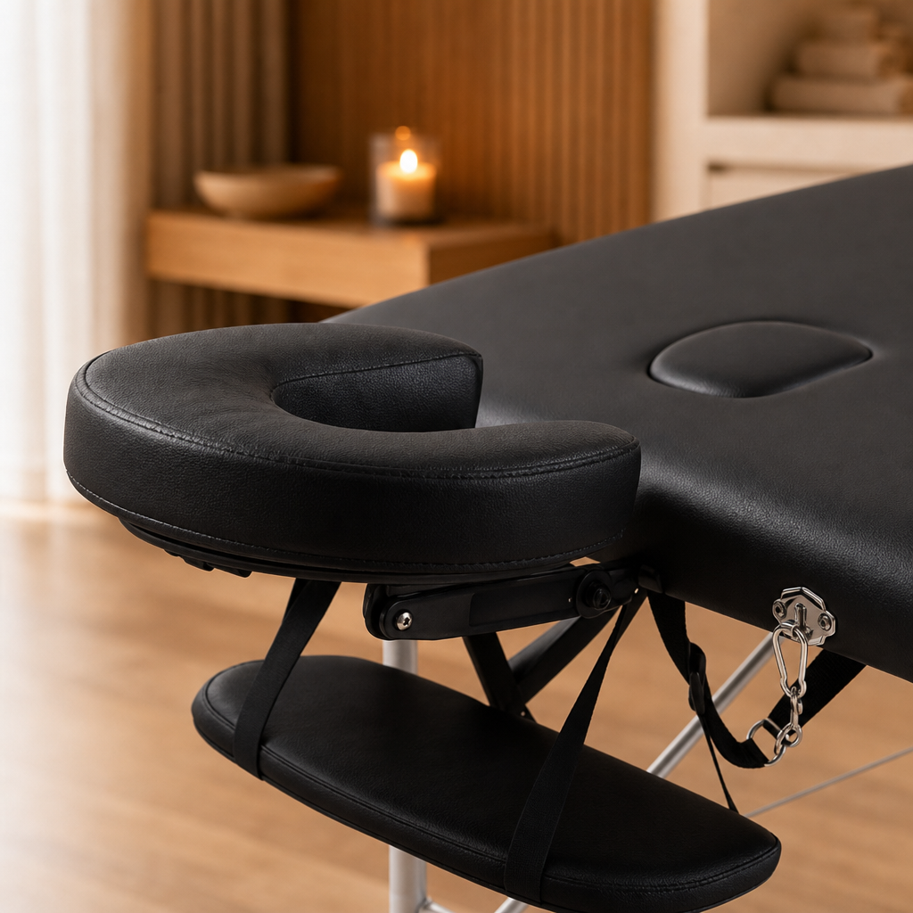 Table de massage pliante Confort Aluminium Noir