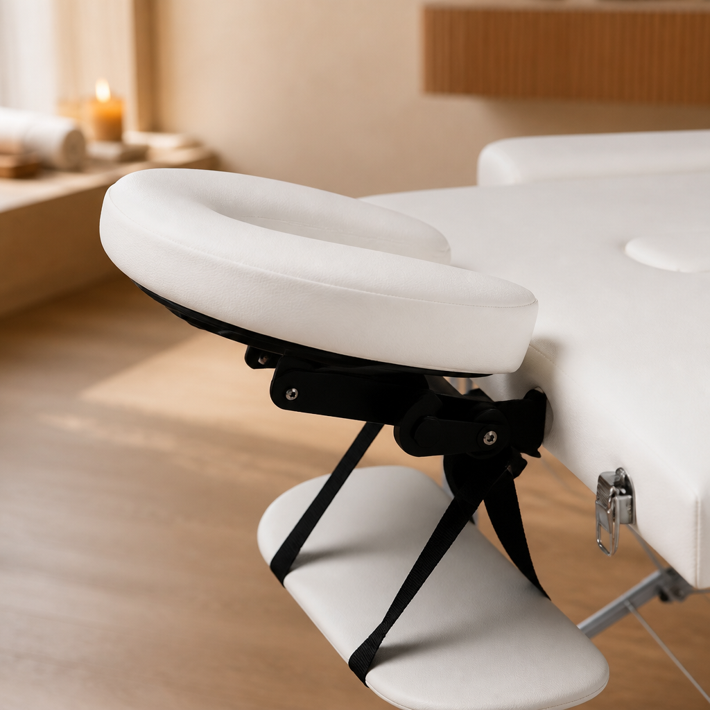 Table de massage pliante Confort Aluminium Blanc Crème