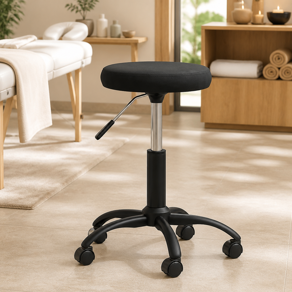 Tabouret de massage Velours Noir