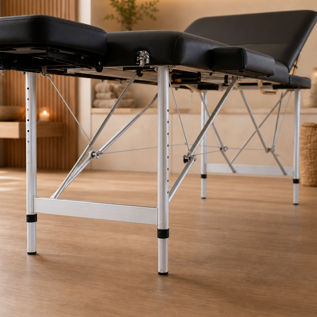 Table de massage pliante Confort Aluminium Noir